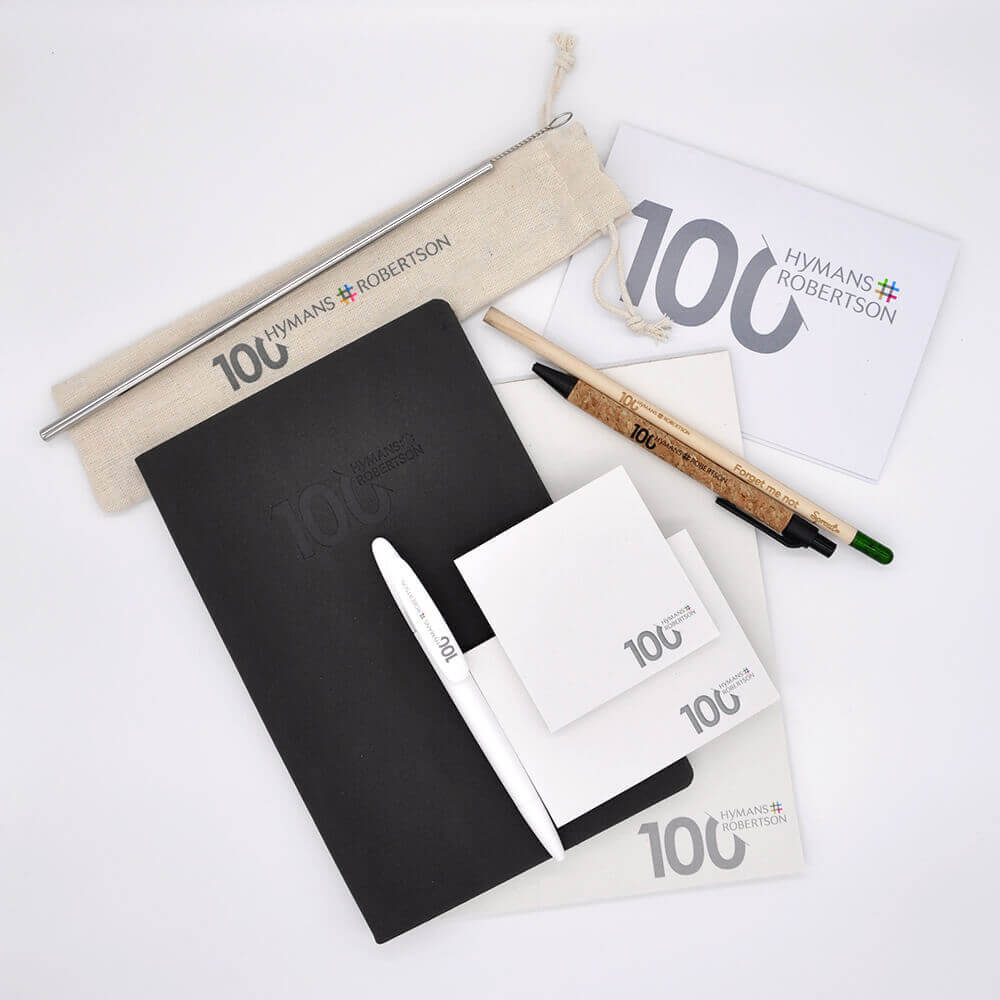Hymans Robertson - 100th Year Employee Pack 2 sustainable-stationery-for-hymans-robertson