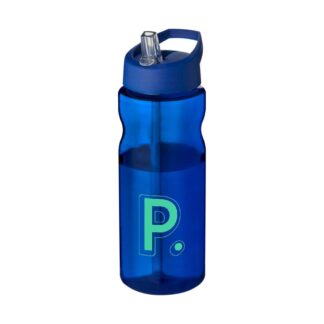 H2O-Eco-Spout-Lid-Sports-Bottle branded-UK made 650ml-single-wall-sports-bottle-flip-top-drinking-spout