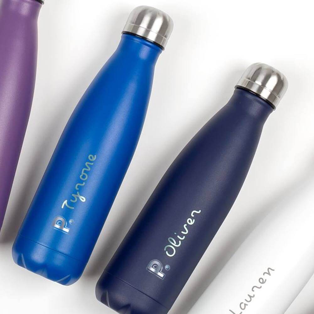 Sustainable Merch Ideas for New & Returning Employees 3 promotional-bottles-with-engraved-names