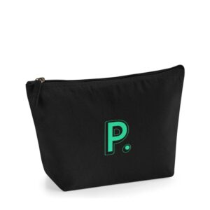 Black-pouch-bag-branded-with-green-logo