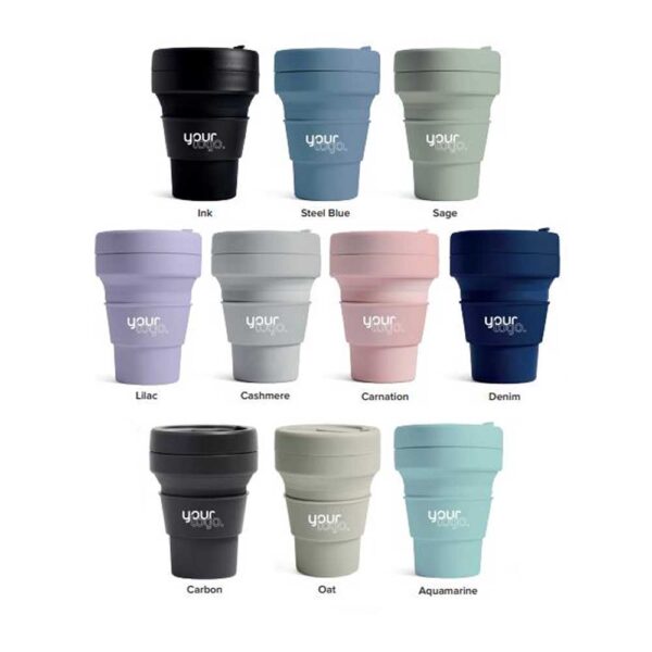 Stojo-12-oz-collapsible-cup-colour-options-for-branded-merchandise