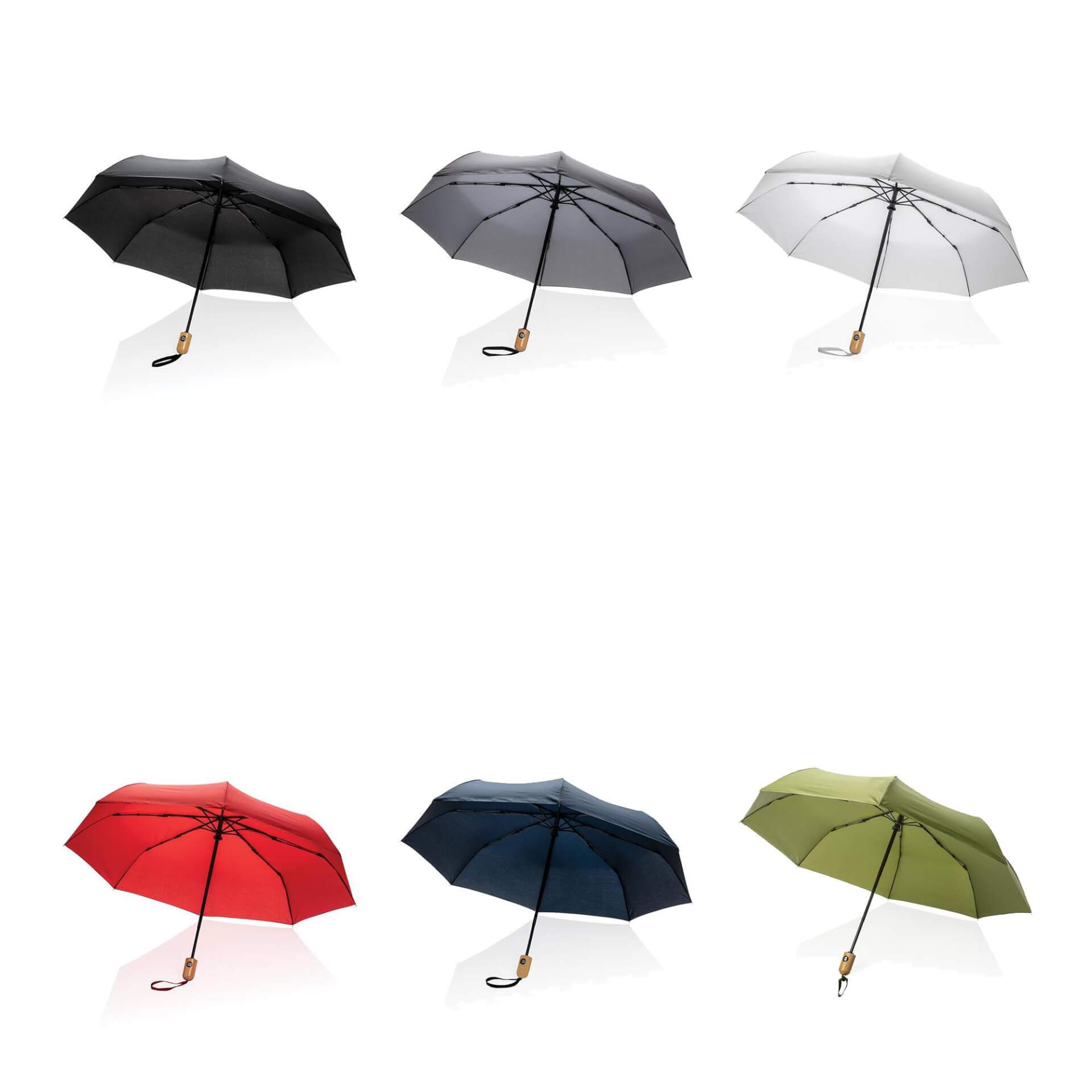 21 Impact AWARE RPET 190T bamboo auto open close umbrella