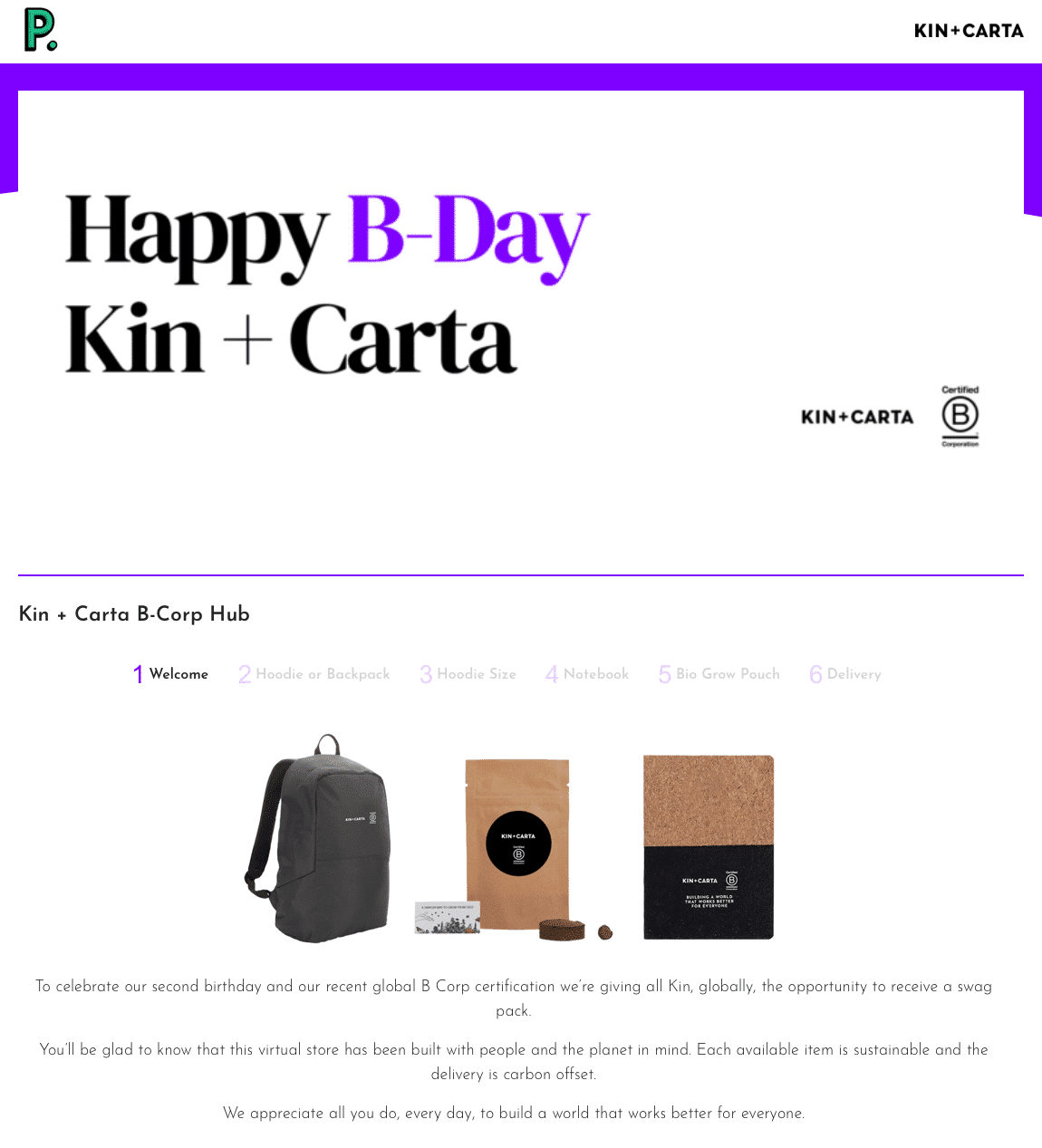 Kin + Carta - B Corp Gifts & New Starter Packs 3 kin-carta-gifting-hub