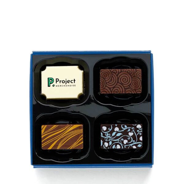 harry specters 4 chocolate gift box branded for corporate gifting