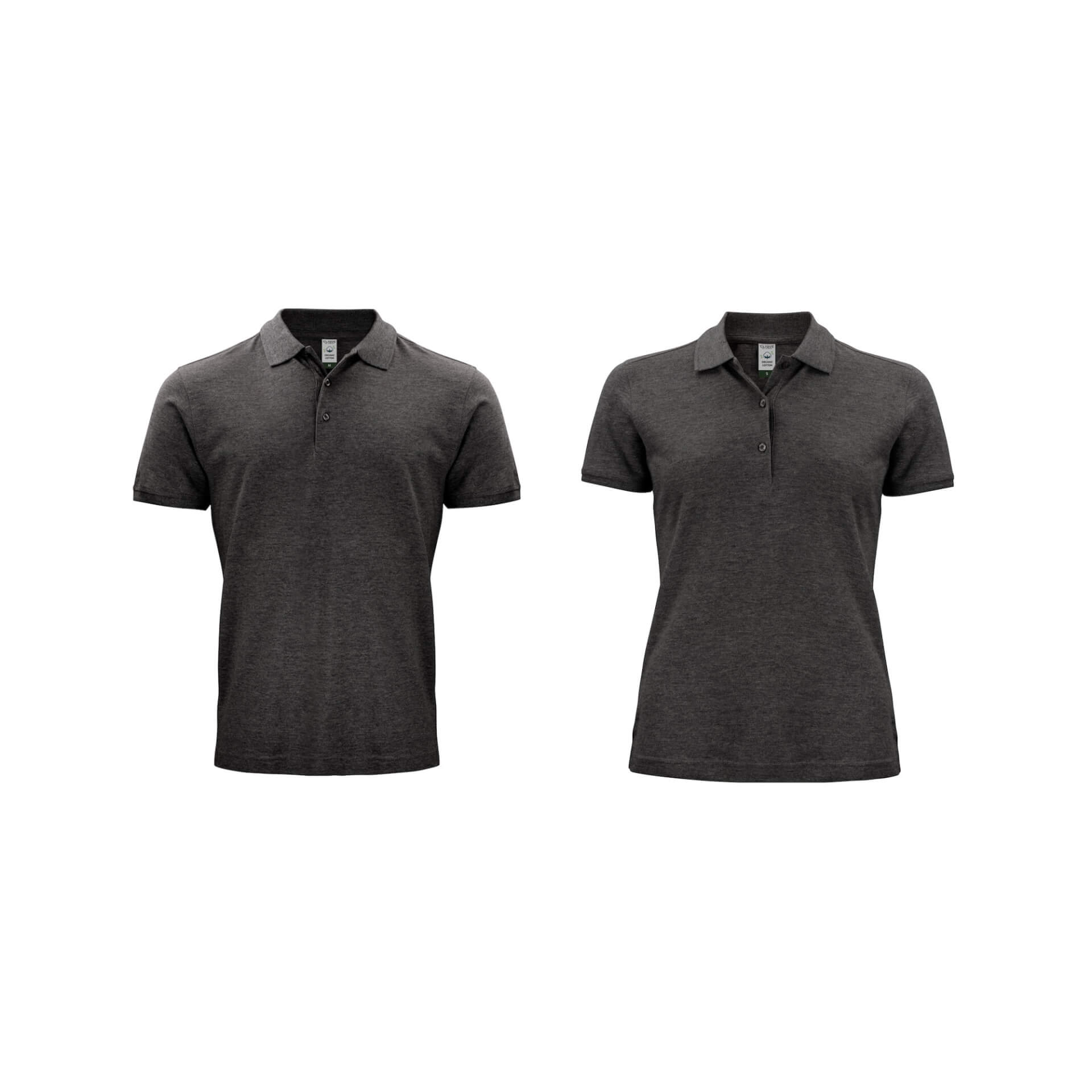 Clique Classic Organic Cotton Polo-_0001_anthracite melange Clique Classic Organic Cotton Polo 0001 anthracite melange