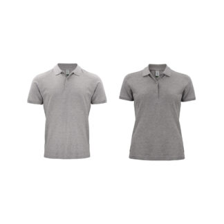Clique Classic Organic Cotton Polo-_0002_grey melange Clique Classic Organic Cotton Polo 0002 grey melange