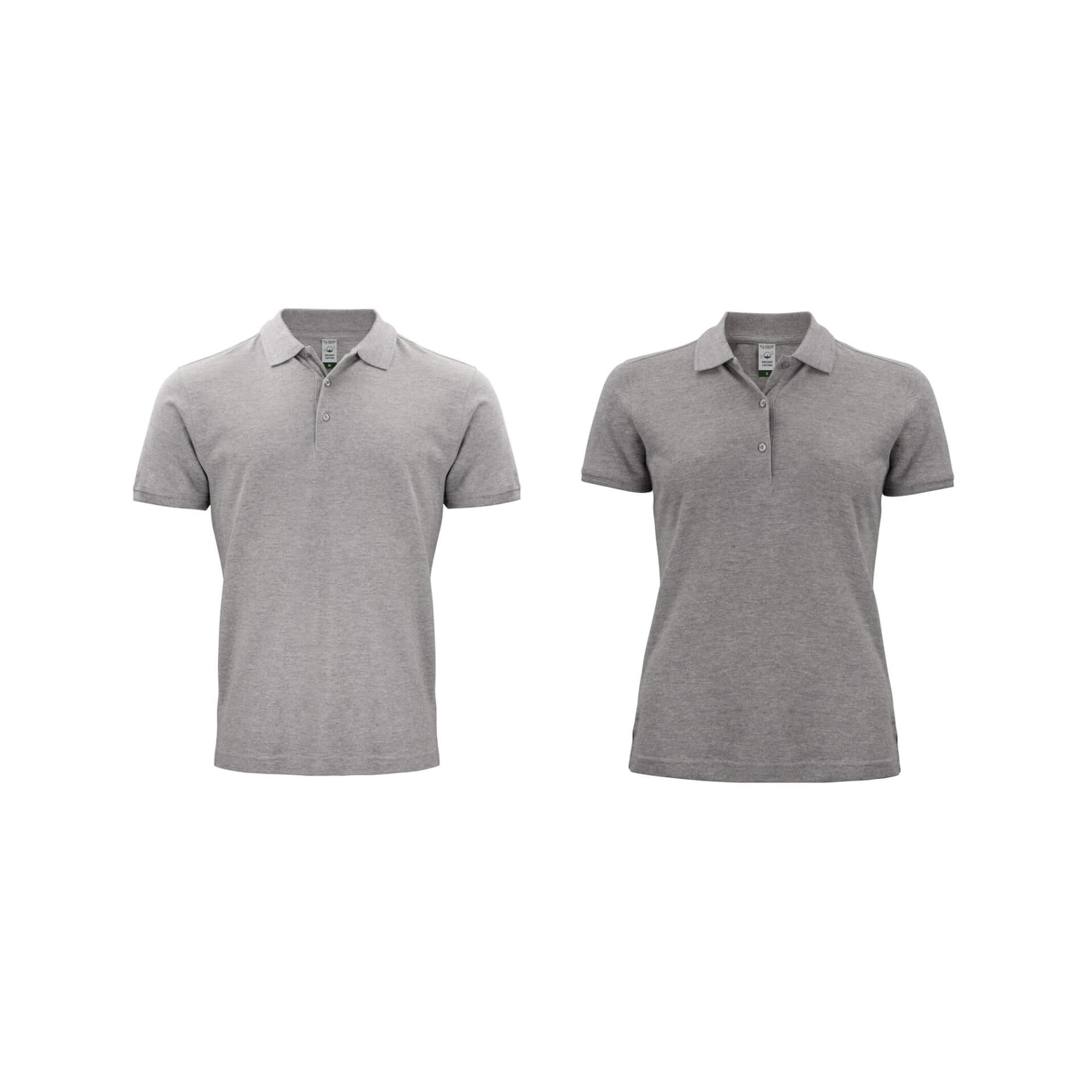 Clique Classic Organic Cotton Polo-_0002_grey melange Clique Classic Organic Cotton Polo 0002 grey melange