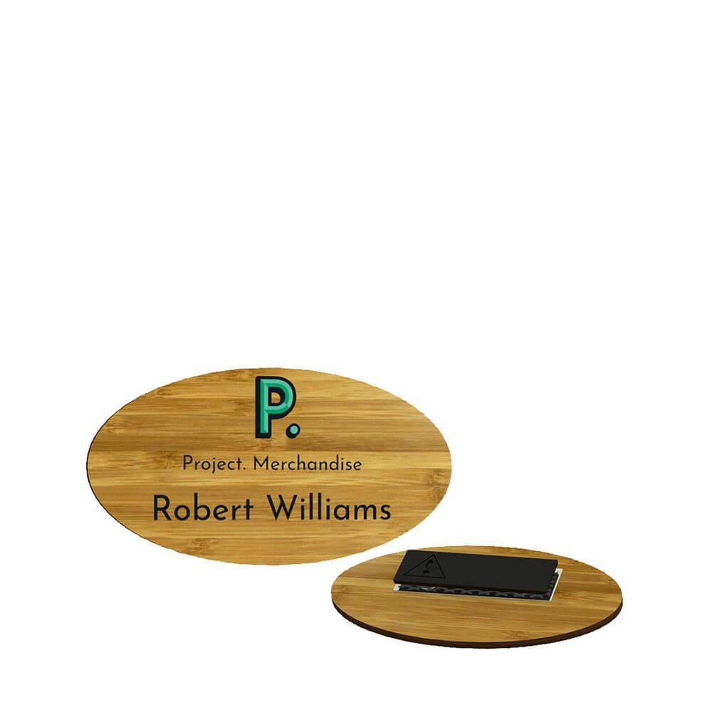 Bamboo Name Badge