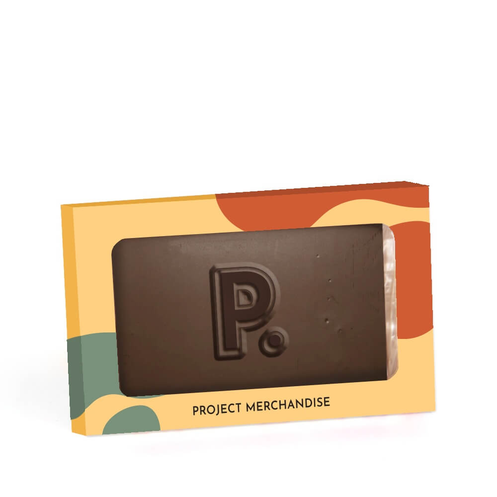 Eco Window Box Dark Chocolate 3D Bespoke Milk Chocolate Bar 41 Cocoa