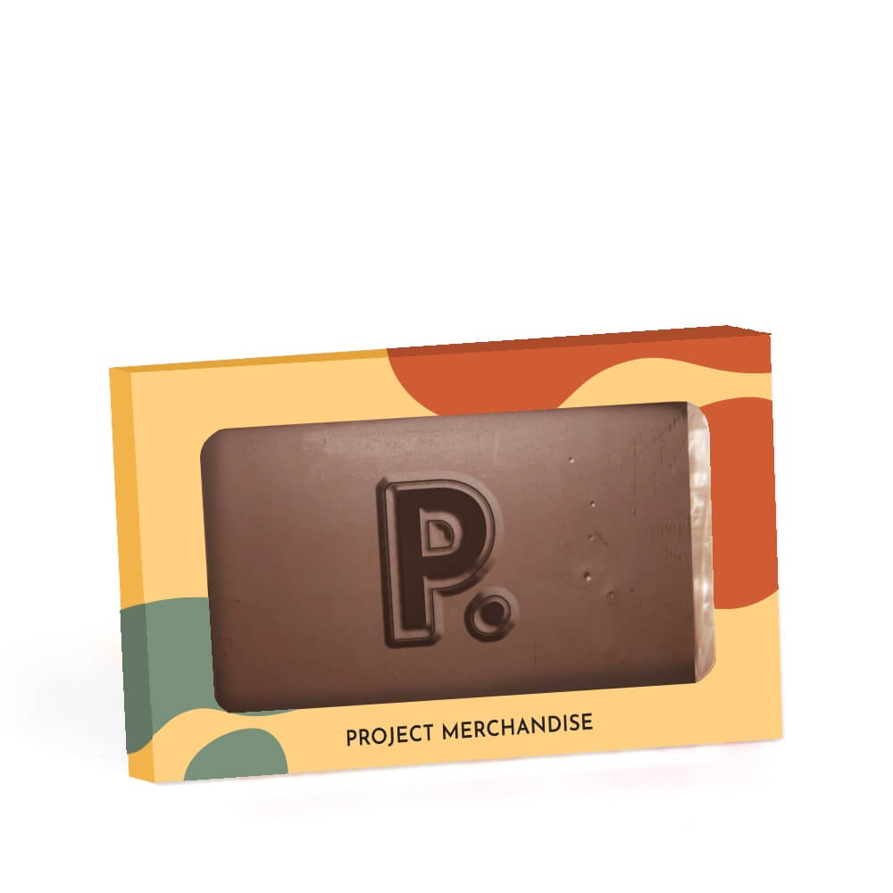 Eco Window Box Milk Chocolate 3D Bespoke Milk Chocolate Bar 41 Cocoa