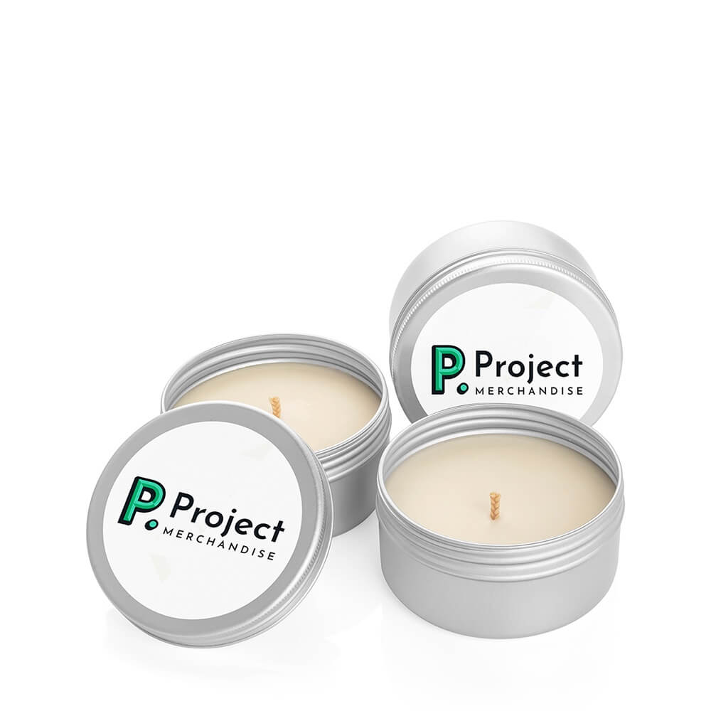 Natural Wax Candle in Tin
