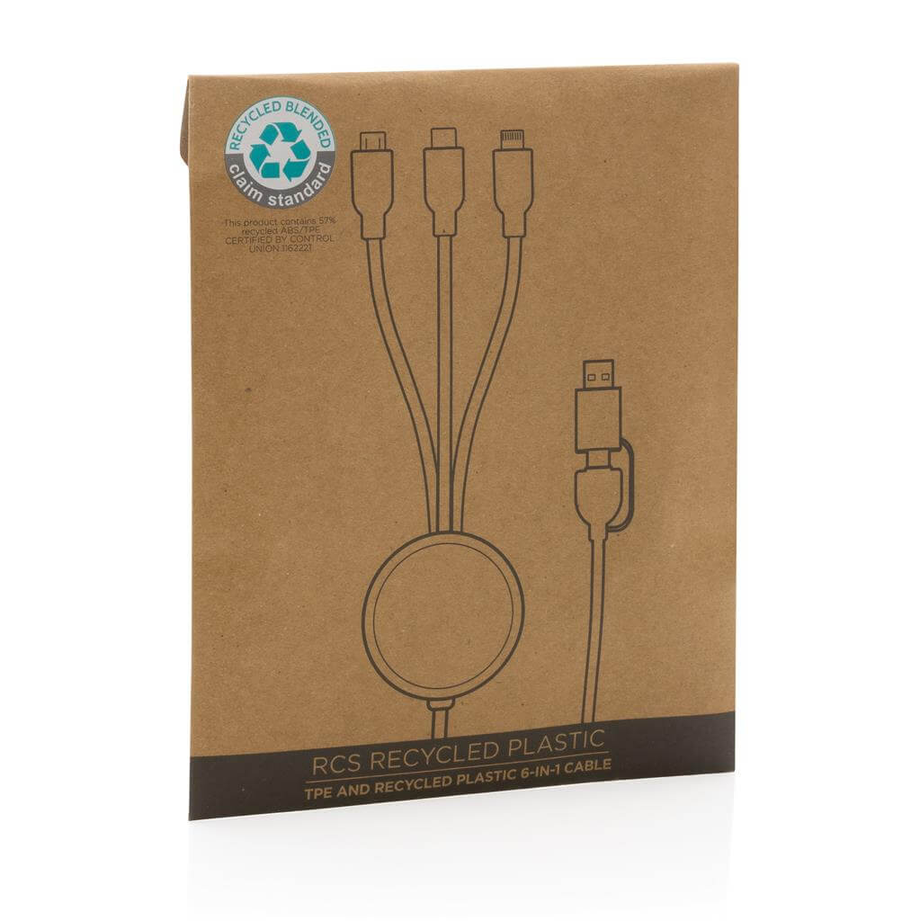 Recycled Plastic 6 in 1 Cable