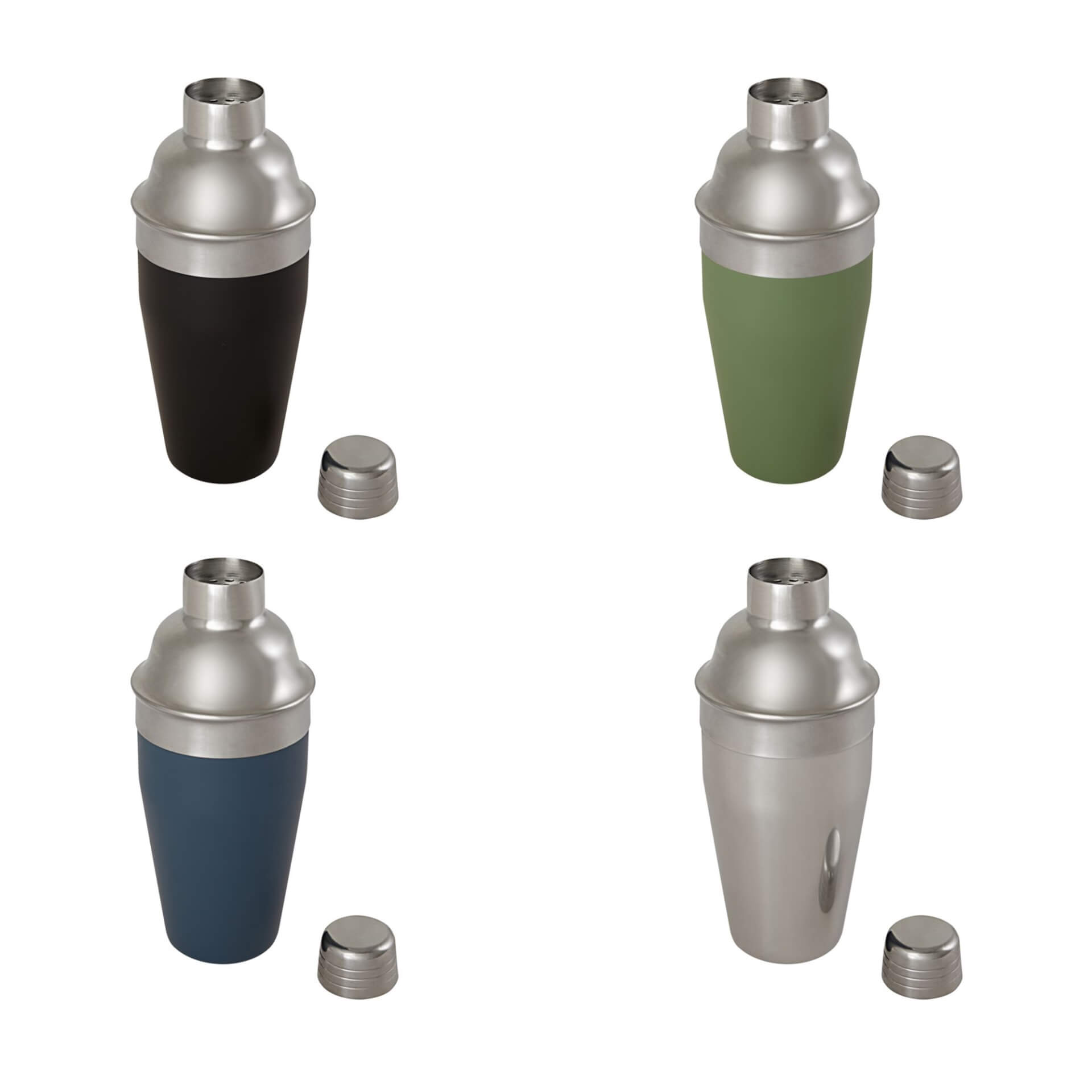 Recycled Stainless Steel Cocktail Shaker Colour Options
