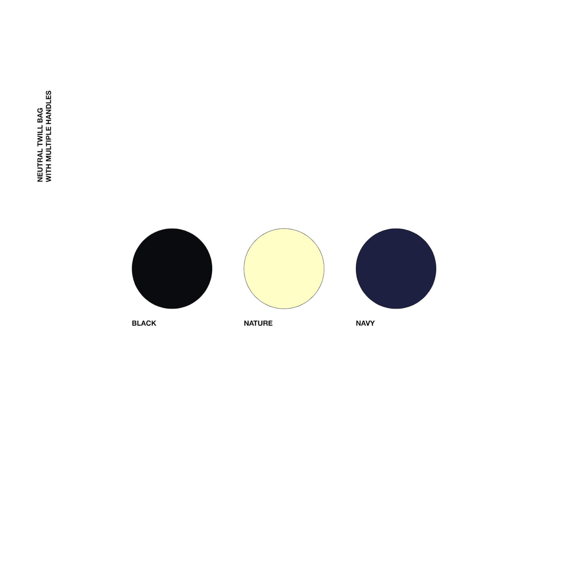 twill bag multiple handles
