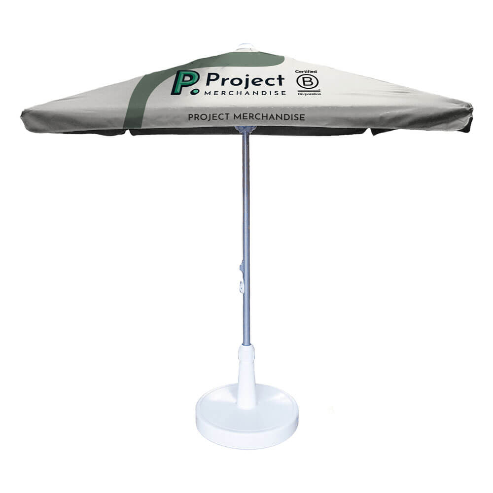 Square Aluminium Parasol with Recycled Canopy (2m)