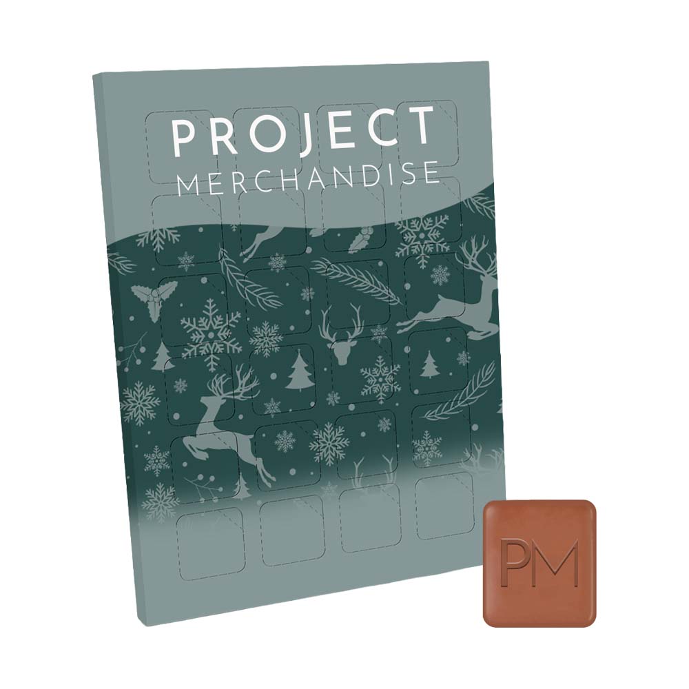 J01005SWP Bespoke Moulded Milk Chocolate Advent Calendar
