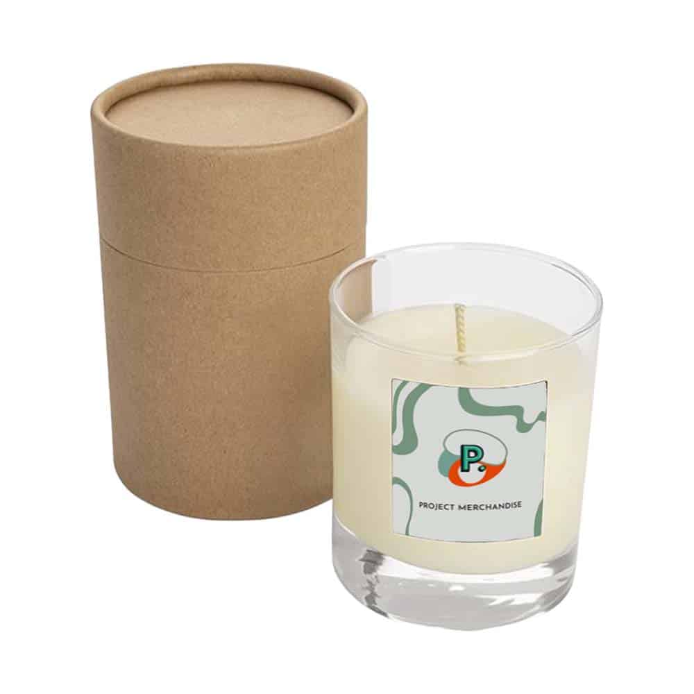 candle in glass tumbler