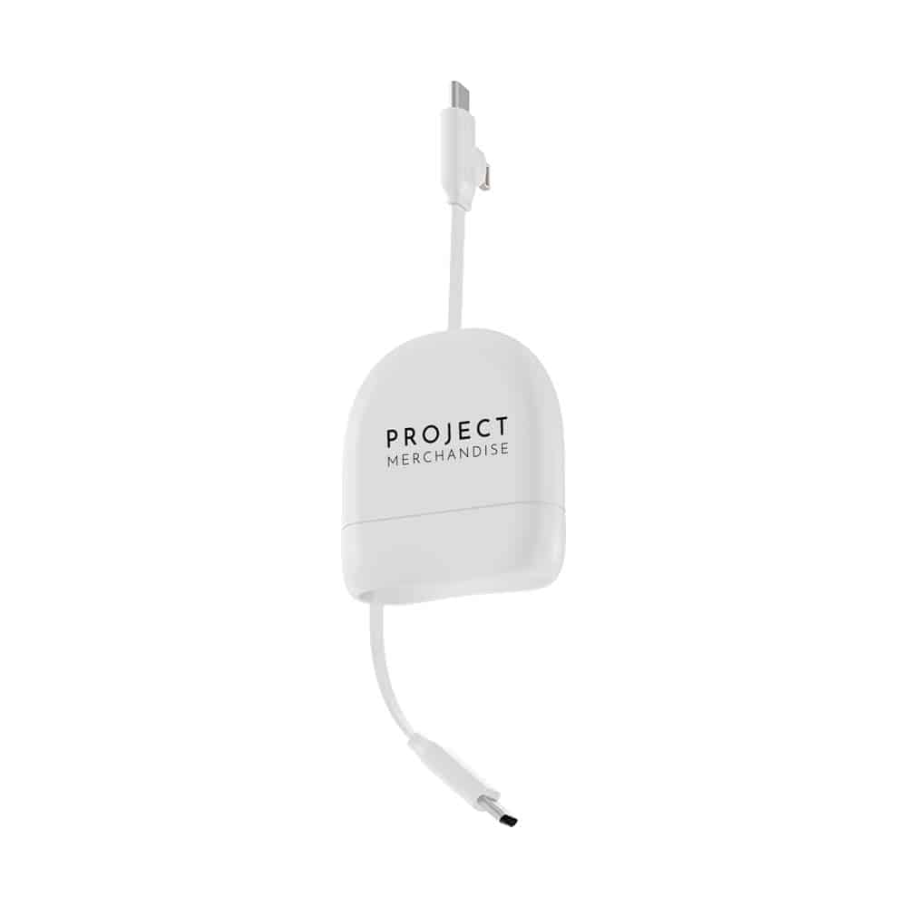 ICE R Recycled Plastic Retractable MultiCable Phone and Device Charger