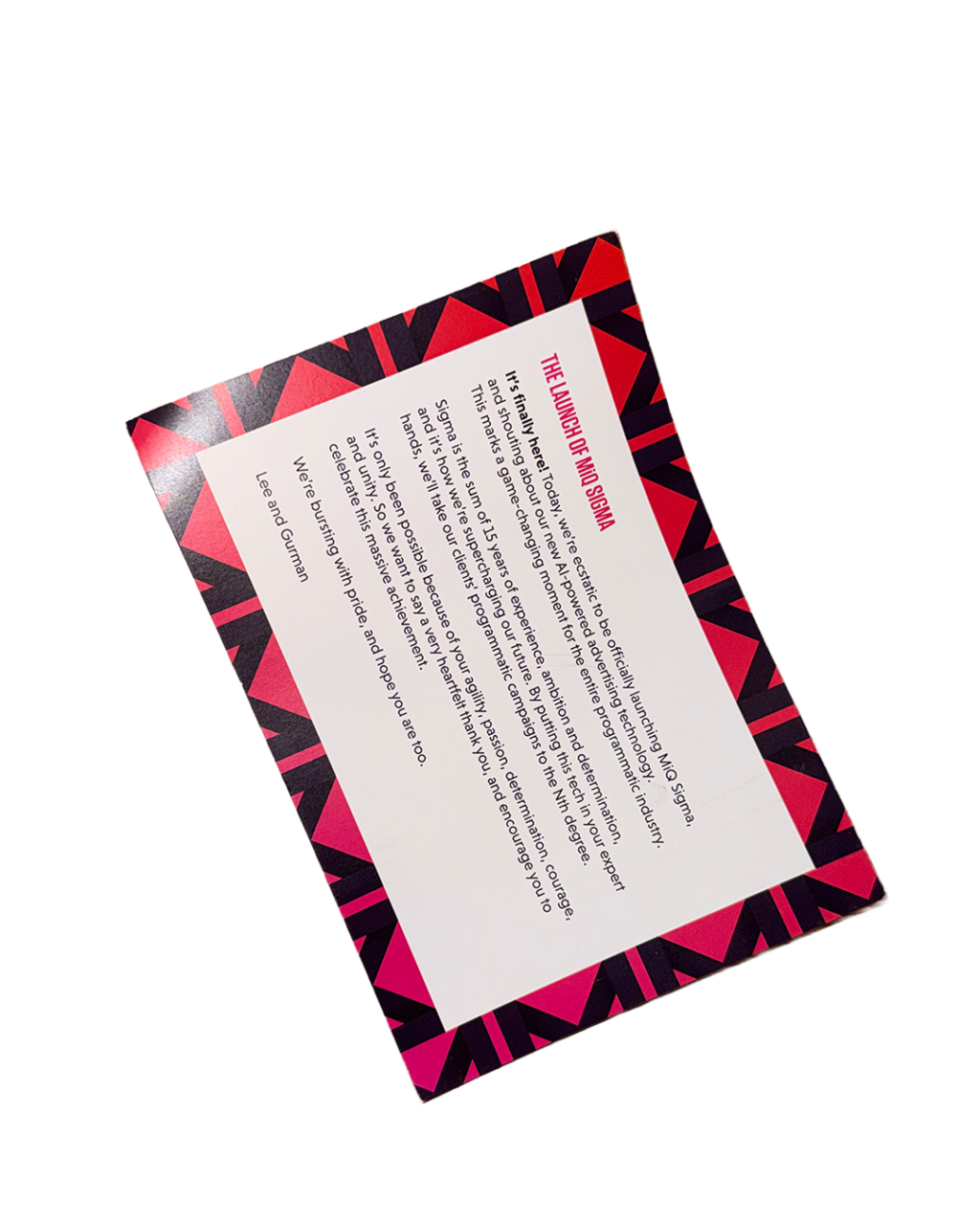 MIQ - Delivering a Global Internal Launch at Speed 2 MIQ Case Study Postcard 2