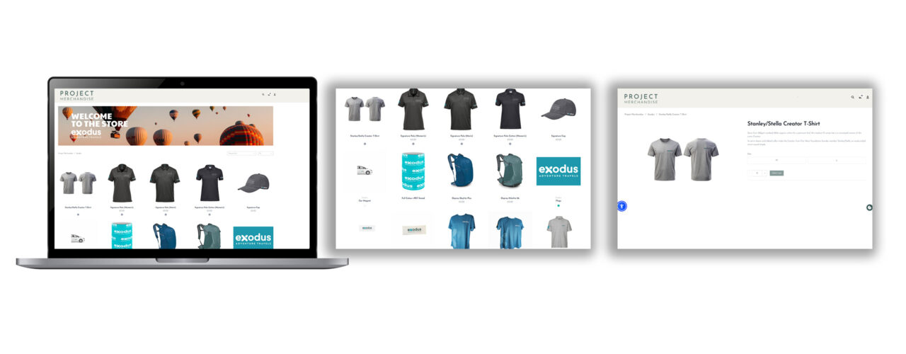 Exodus - Transforming Merchandise into a Complete Brand and Fulfilment Programme 1 Exodus Case Study B2B Store