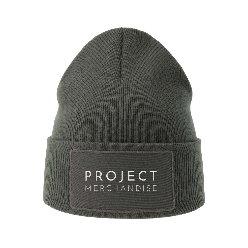 Atlantis Wind Recycled Cuffed Beanie with Patch